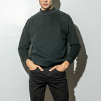 Mock Neck Sweatshirt // Black (XS)