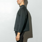 Mock Neck Sweatshirt // Black (L)