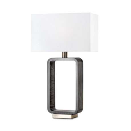 Tracey Rectangular Table Lamp // Charcoal Gray