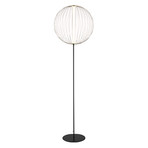 Spokes // Small Round Floor Lamp // Satin Nickel