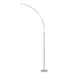 Sentry // Chairside Arc Lamp // Satin Nickel