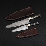 Damascus Chef Knife Set // 2 Pieces