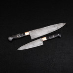 Damascus Chef Knife Set // 2 Pieces