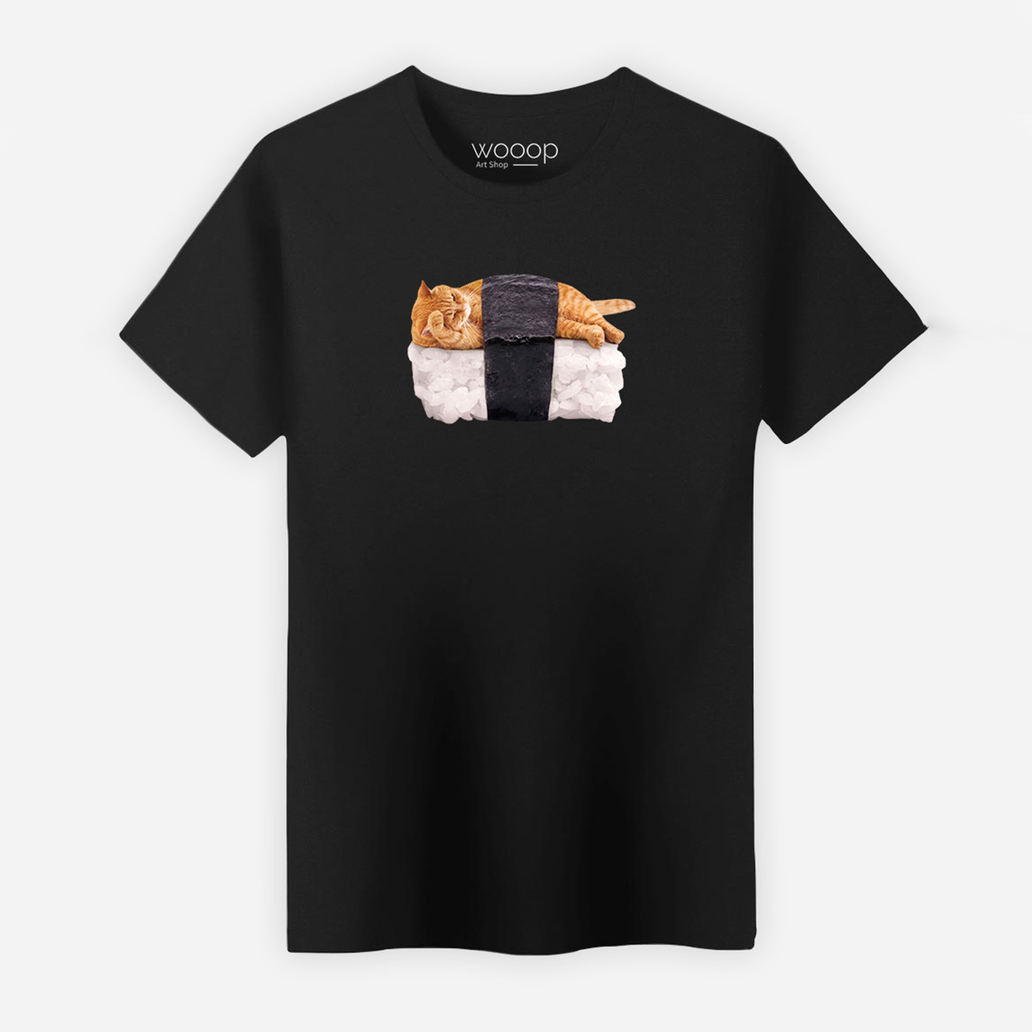 Sushi Cat T-Shirt // Black (XL) - Wooop - Touch of Modern