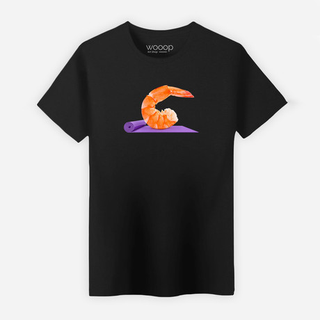 Yoga Shrimp T-Shirt // Black (XL)