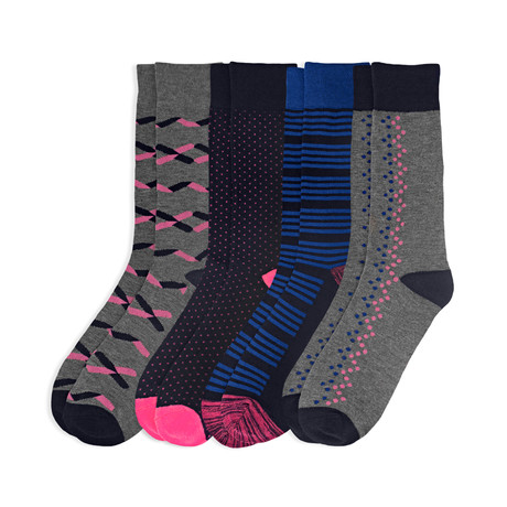 Preppy Midnight Socks // Pack of 4 // Multicolor
