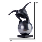 Equilibrium + Control // Matt Black + Chrome Sculpture