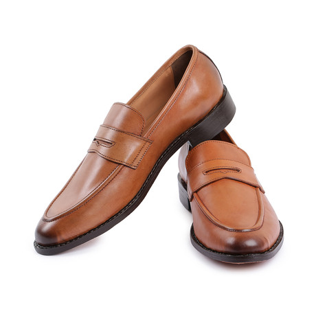Goodyear Welted Slip On Penny Loafers // Tan (US: 8)