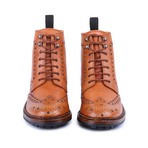 Goodyear Welted Wingtip Brogue Lace Up Boots // Tan (US: 13)