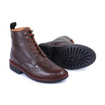 Goodyear Welted Wingtip Brogue lace Up Boots // Brown (US: 8)