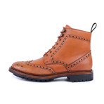 Goodyear Welted Wingtip Brogue Lace Up Boots // Tan (US: 8)