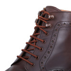 Goodyear Welted Wingtip Brogue lace Up Boots // Brown (US: 8)