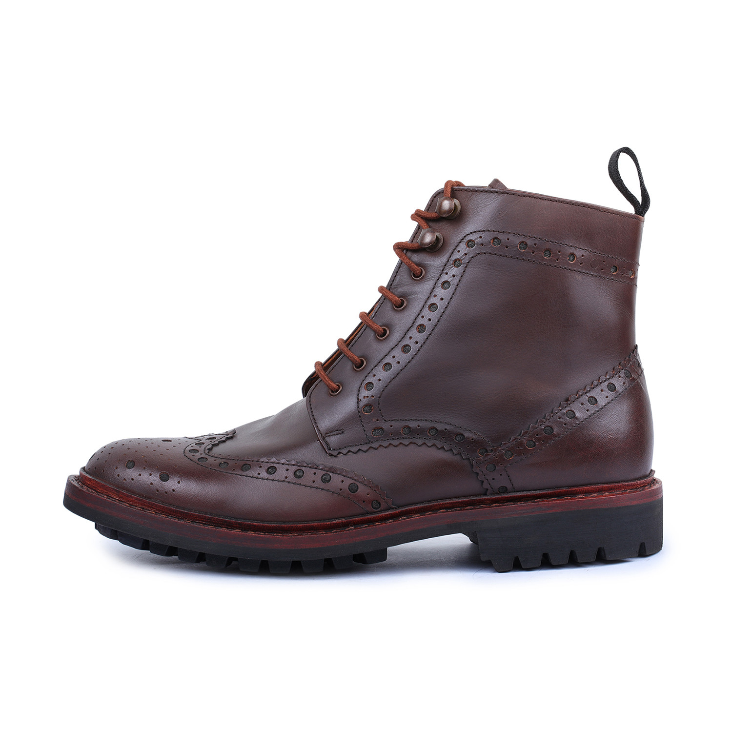 Goodyear Welted Wingtip Brogue lace Up Boots // Brown (US: 8) - Lethato ...