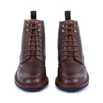 Goodyear Welted Wingtip Brogue lace Up Boots // Brown (US: 13)