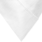 100% Cotton Percale Crisp + Cool 300 Thread Count 4-Piece Sheet Set // White (Twin)