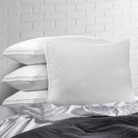 Gusseted Gel Filled Side/Back Sleeper Pillow // Set of Four (Standard)