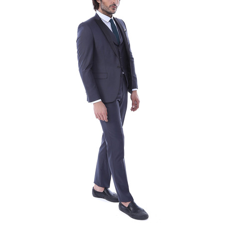 Leon 3-Piece Slim Fit Suit // Smoke (Euro: 44)