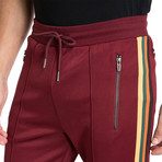 Side-Stripe Pants // Burgundy (XL)