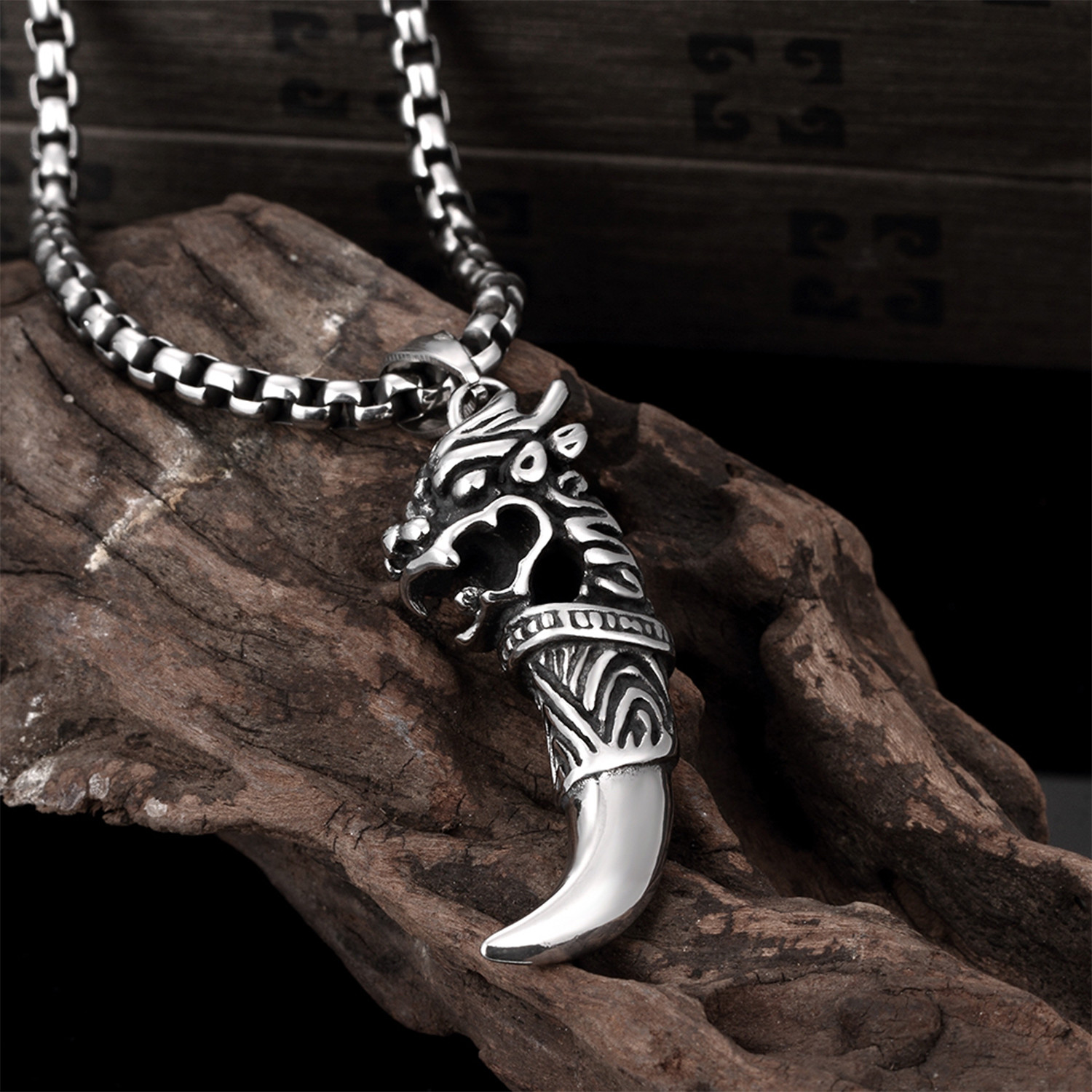 Saber Tooth Pendant Necklace - Rubique Jewelry - Touch of Modern
