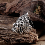 Stainless Steel Skull Chief Ring (10)