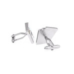 Triple Cards Cufflinks // Silver