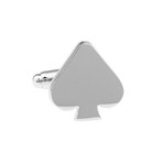 Spade Cufflinks // Silver