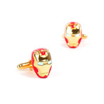 Iron Man Cufflinks // Gold + Red