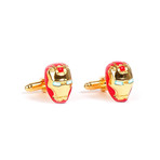 Iron Man Cufflinks // Gold + Red