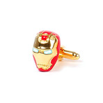 Iron Man Cufflinks // Gold + Red