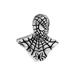 Spiderman Bust Cufflinks // Silver + Black