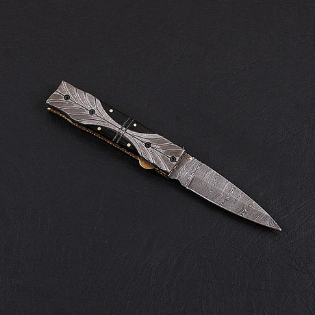 Damascus Folding Knife // 2606