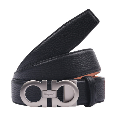 Monogram Leather Belt V1 // Black