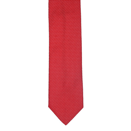Salvatore Ferragamo // Geometric Silk Tie // Red