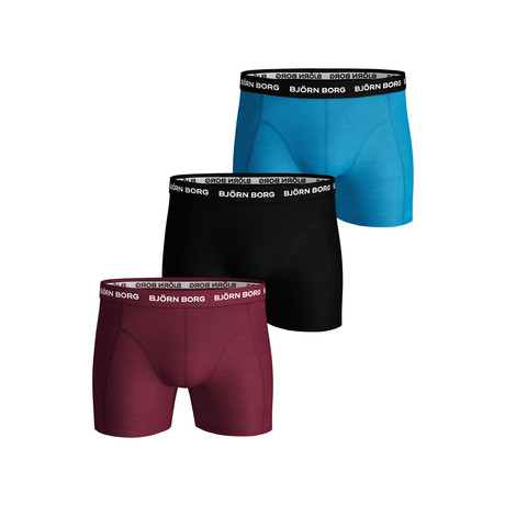 Solid Seasonal Boxer Briefs // Pack of 3 // Multicolor (S)