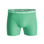 Solid Seasonal Boxer Briefs // Pack of 3 // Black + Mint + Turquoise (L)