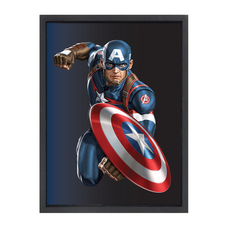 Captain America II (16"W x 20"H x 2"D)