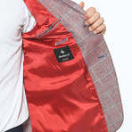 C7853 Blazer // Burgundy + Gray (S)