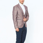 C7853 Blazer // Burgundy + Gray (S)