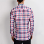 G663 Plaid Button-Up Shirt // Pink (M)