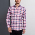 G663 Plaid Button-Up Shirt // Pink (3XL)