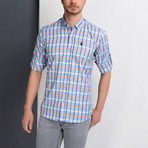 Cody Grid Button-Up Shirt // Blue + Green (Small)