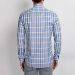 Cody Grid Button-Up Shirt // Blue + Green (X-Large)