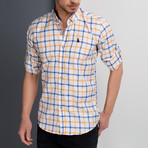 Isaac Button-Up Shirt // White + Yellow (3X-Large)