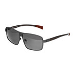 Finlay Polarized Sunglasses // Titanium (Black Frame + Black Lens)
