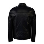 Slim-Fit Leather Jacket // Black (S)