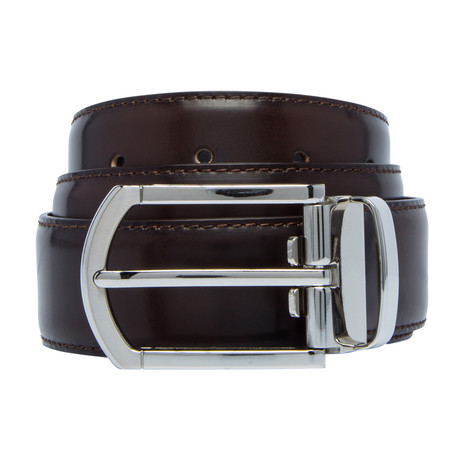 Shiny Leather Belt // Testa Di Moro (30")