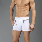 Eros Patterned Boxer Brief // White (S)