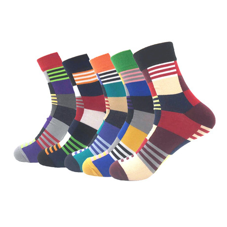 Blocks Sock Bundle // 5-Pack // Multi Color