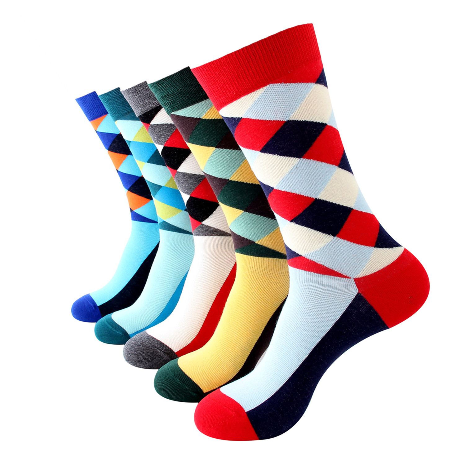 Diamond Pattern Sock Bundle // 5-Pack // Multicolor - Amedeo Exclusive ...