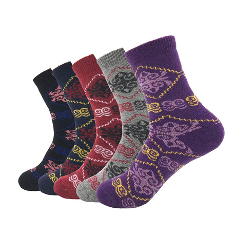 Decorative Pattern Sock Bundle // Pack of 5 // Multicolor